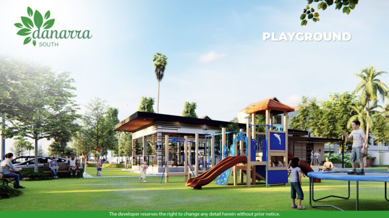 Bright and fun playground in Danarra South, a safe and joyful space for kids to play and create happy memories amidst lush greenery